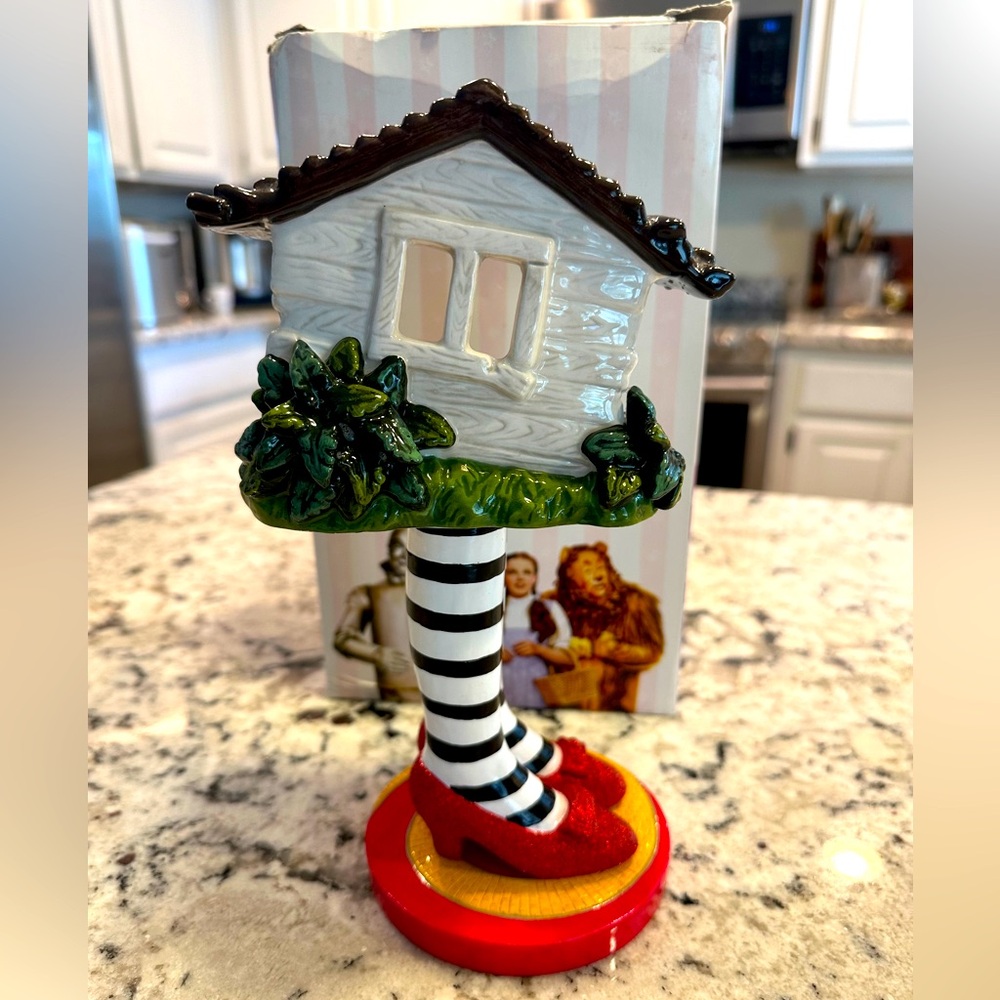 Wicked Witch with Legs Under House Candle Holder w/ORIGINAL BOX. NWOT